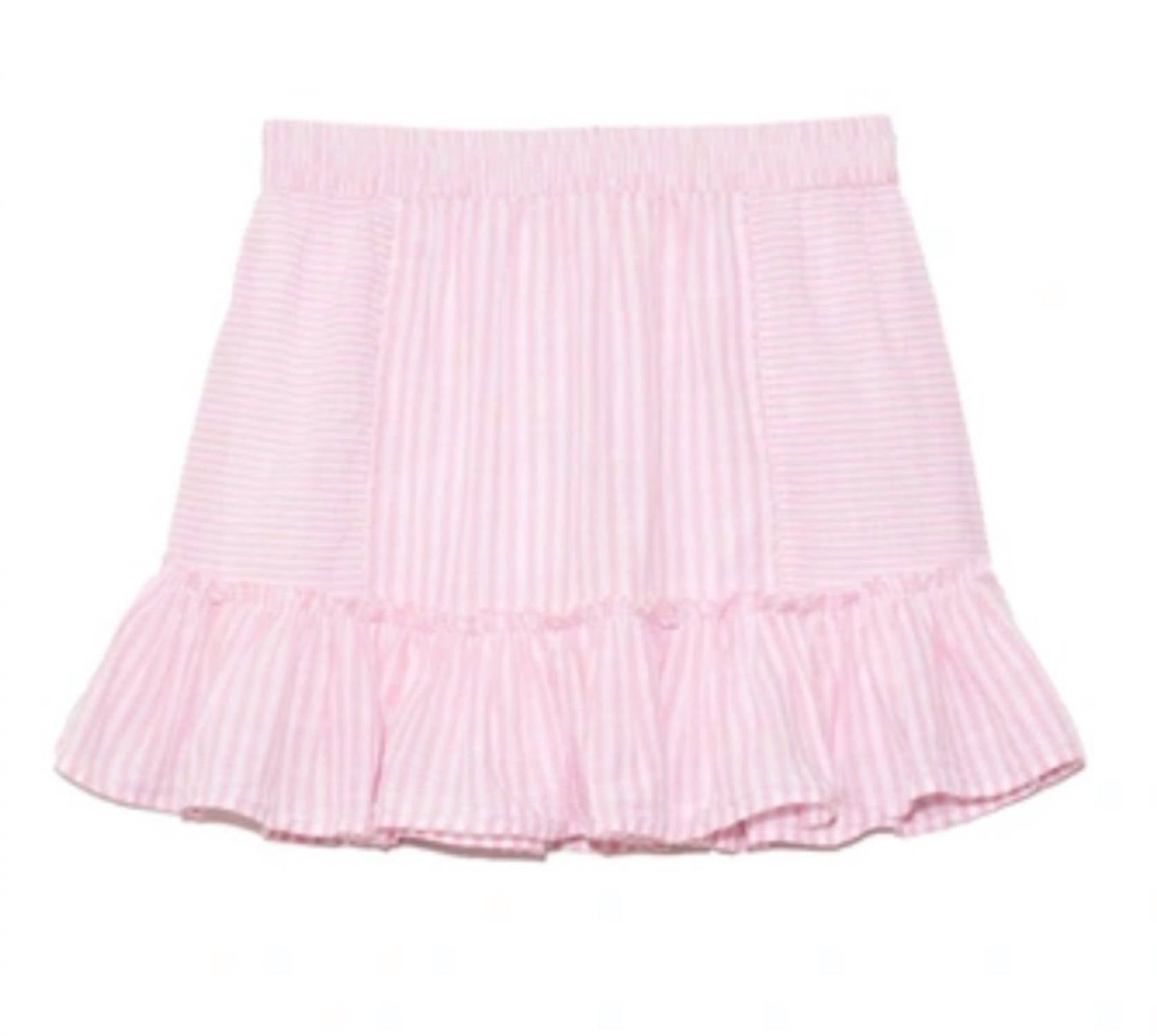 LoveShackFancy Mizu Crop Top And Geanie Skirt Set in pink - women's sleepwear - alternate view