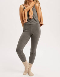 Listicle - Ribbed Knit Cami & Leggings Lounge Set