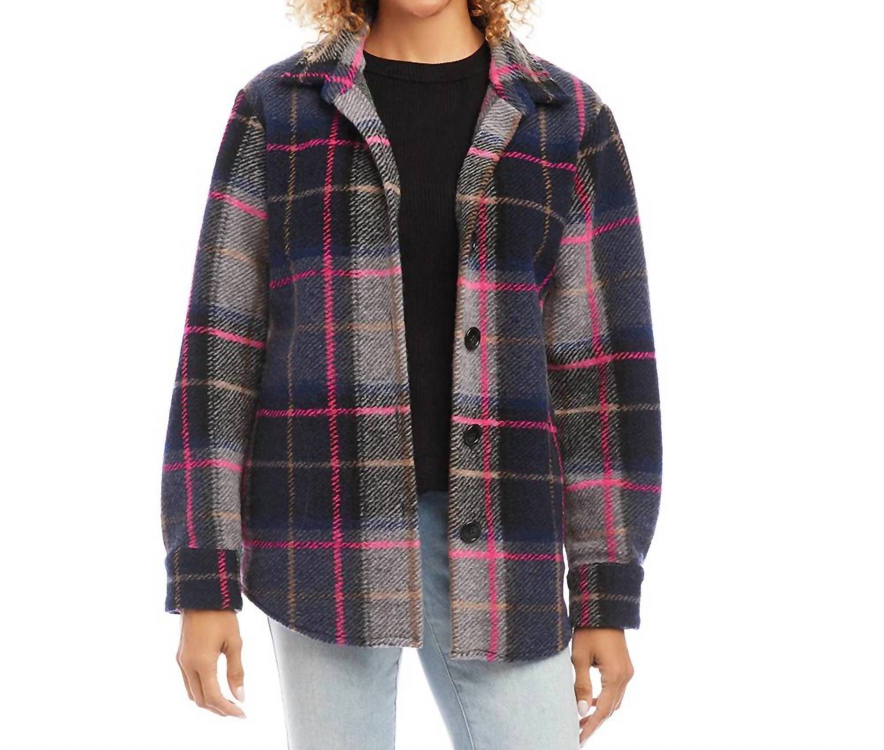 Karen Kane - Nadalin Plaid Shirt Jacket