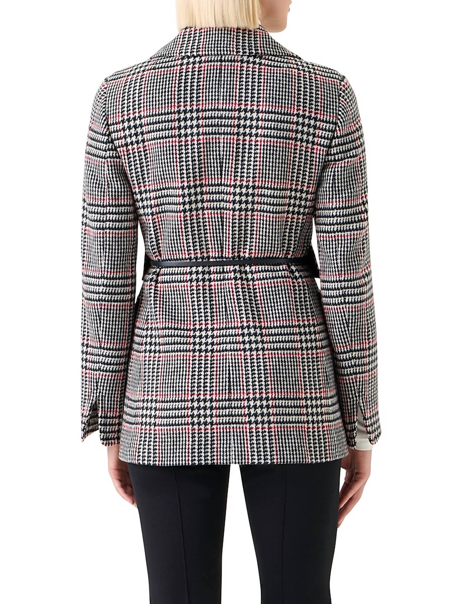 Akris Punto - Women's Belted Plaid Jacket