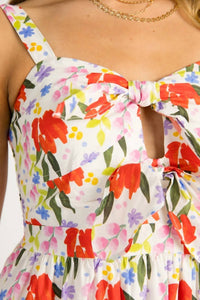 Fate By Lfd - Floral Tie Front Midi Dress