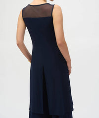 Joseph Ribkoff - Mesh Yoke Sleeveless Tunic Top