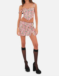 for Love & Lemons Gladiola Crop Top in multi - women's shirt - alternate view
