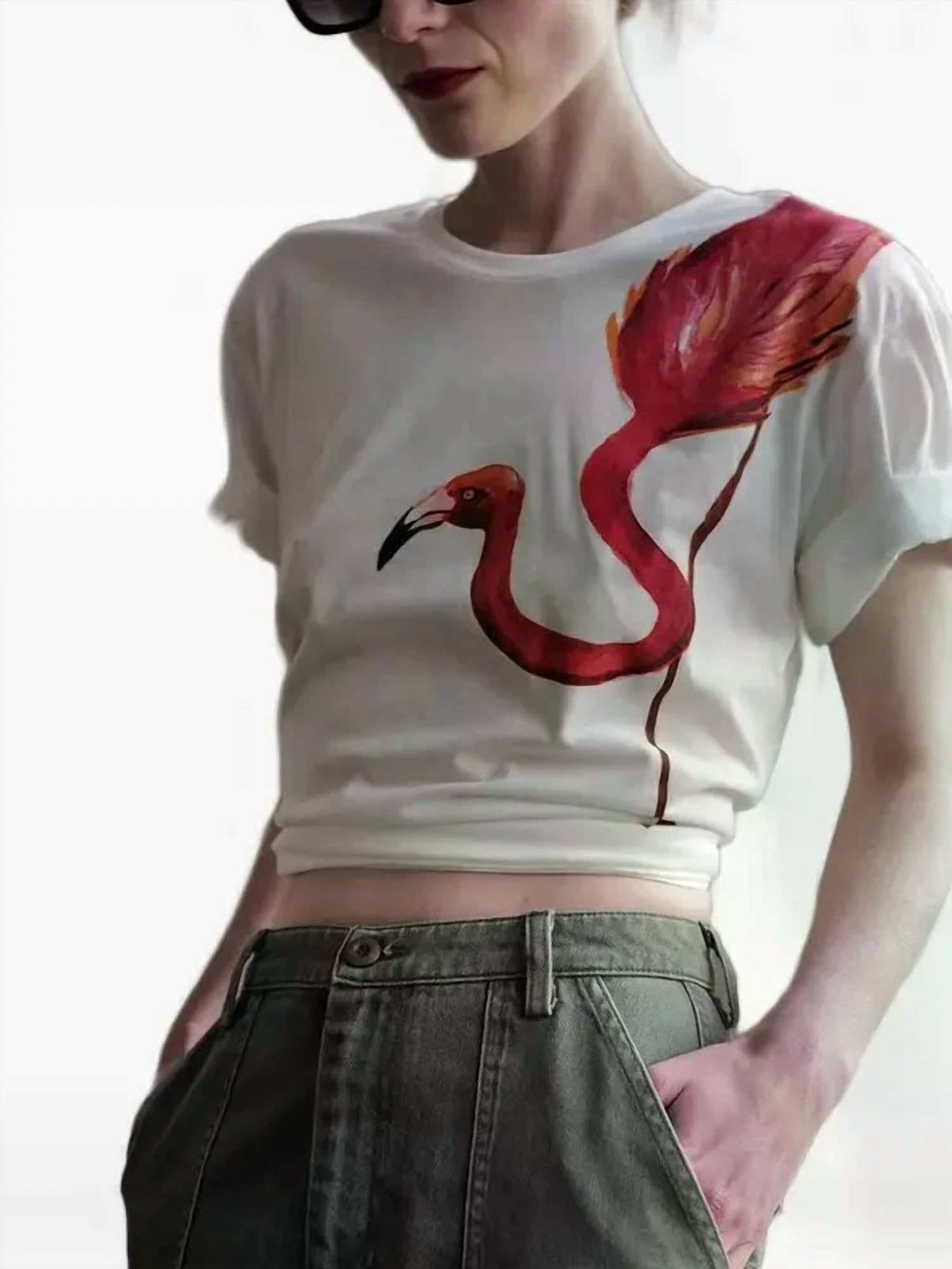 Le Superbe - Vacation Ready Flamingo-print T-shirt
