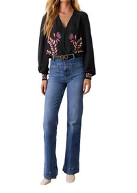 CABALLERO Women's Ruby Top in dark orchard - women's top - detail view