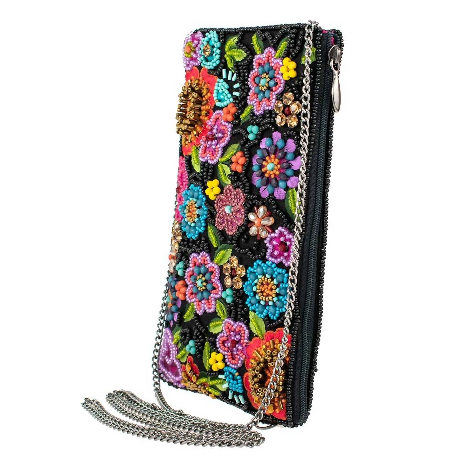 Mary Frances - Women's So Sweet Beaded Floral Crossbody Phone Bag