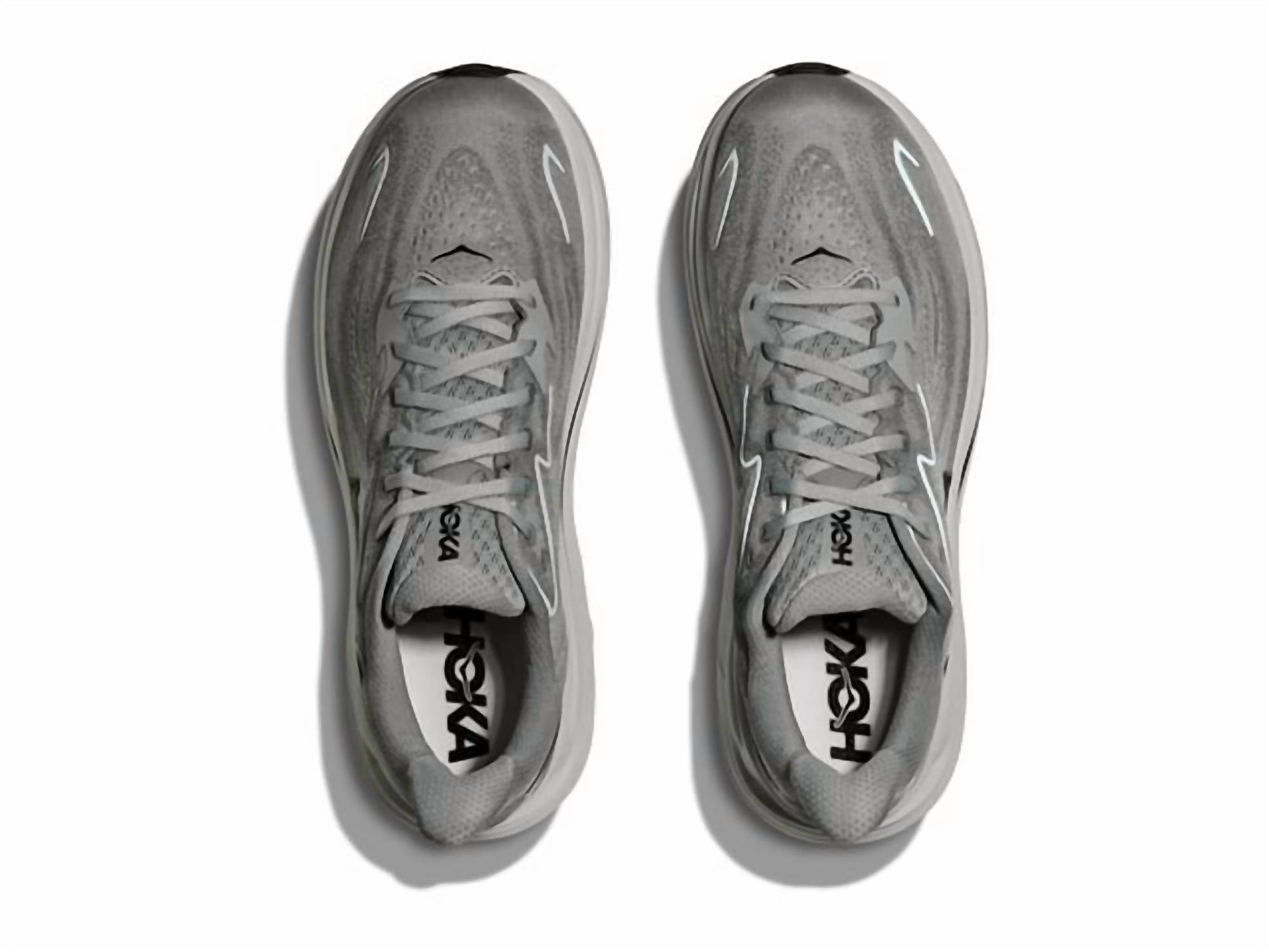 Hoka Men's Clifton 10 Running Shoes in galactic grey asteroid - men's sneaker - view 4
