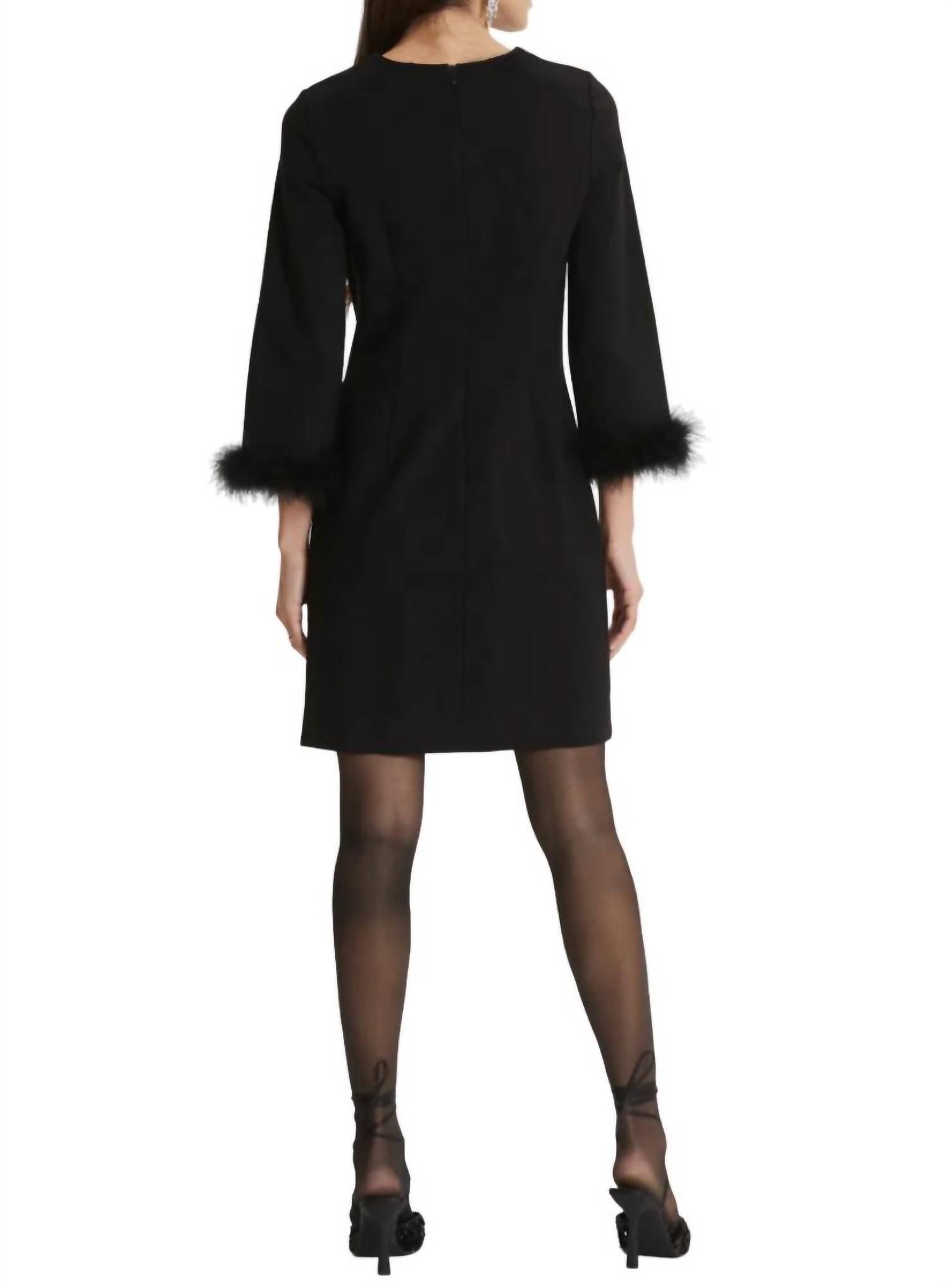 Chelsea Ponte Feathers Dress