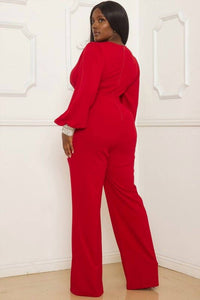 Symphony - Rhinestone On Cuffs Detail Jumpsuit