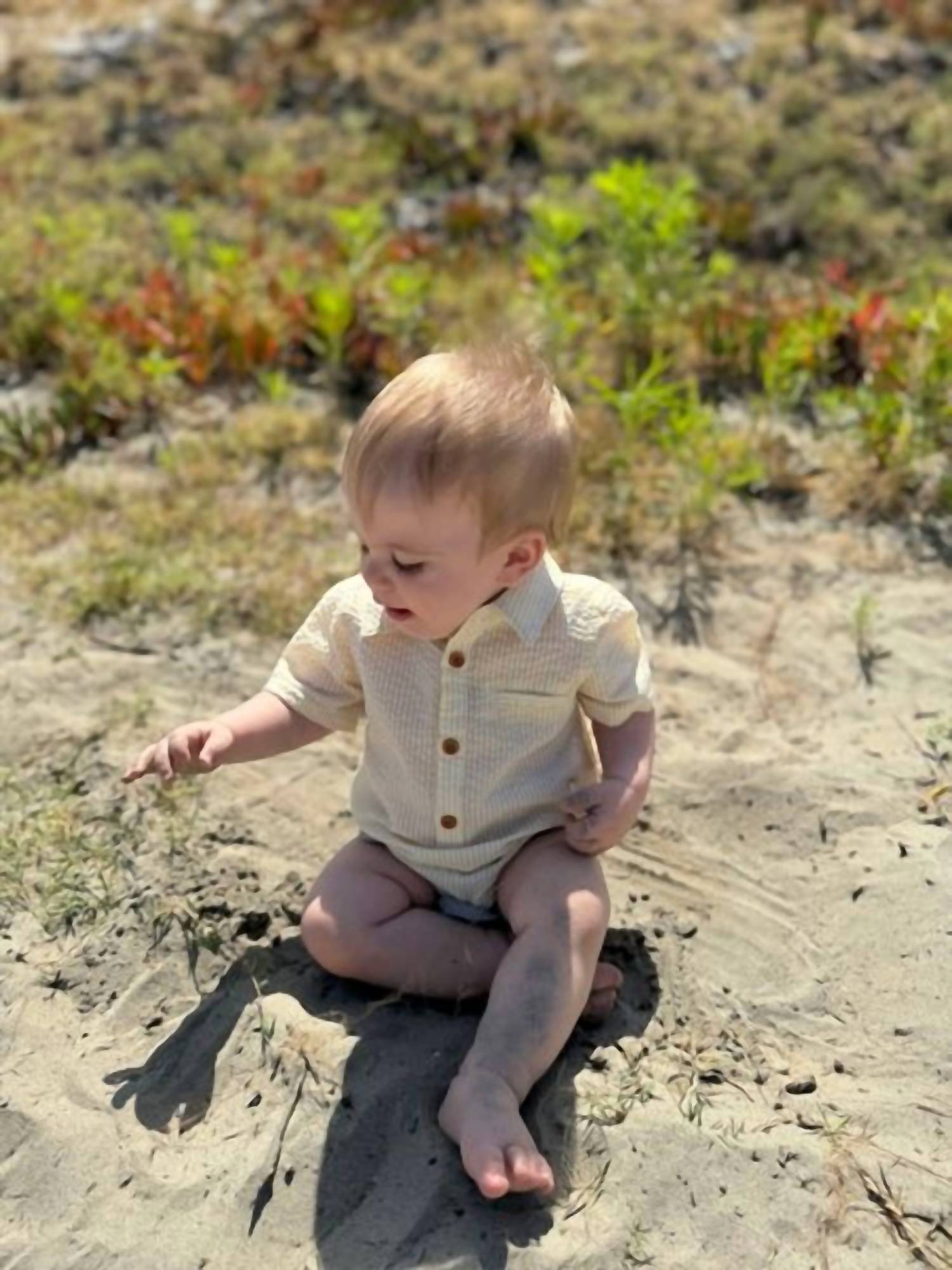 Me & Henry - Boy's Helford Woven Onesie