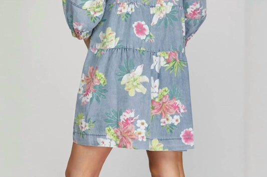 Fascination - Floral Print Mini Dress