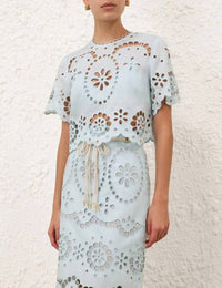 Zimmermann - Awaken Embroidered Bodice Top