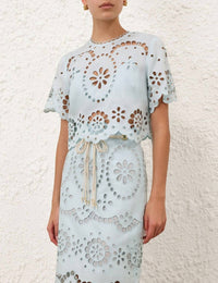 Zimmermann - Awaken Embroidered Bodice Top
