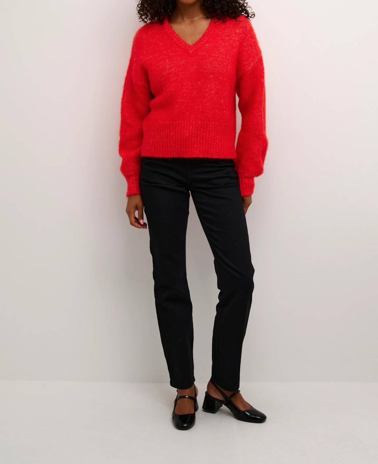 Kaffe - Katrina V-neck Casual Fit Pullover Sweater