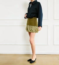 Line And Dot - Paneled Mini Skirt