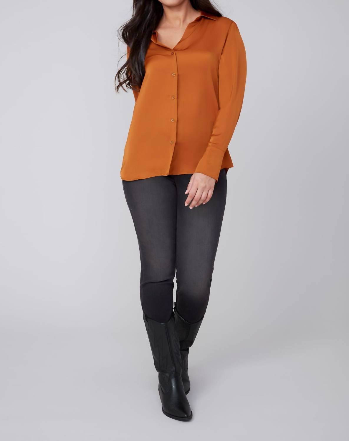 Renuar - Woven Button Down Blouse
