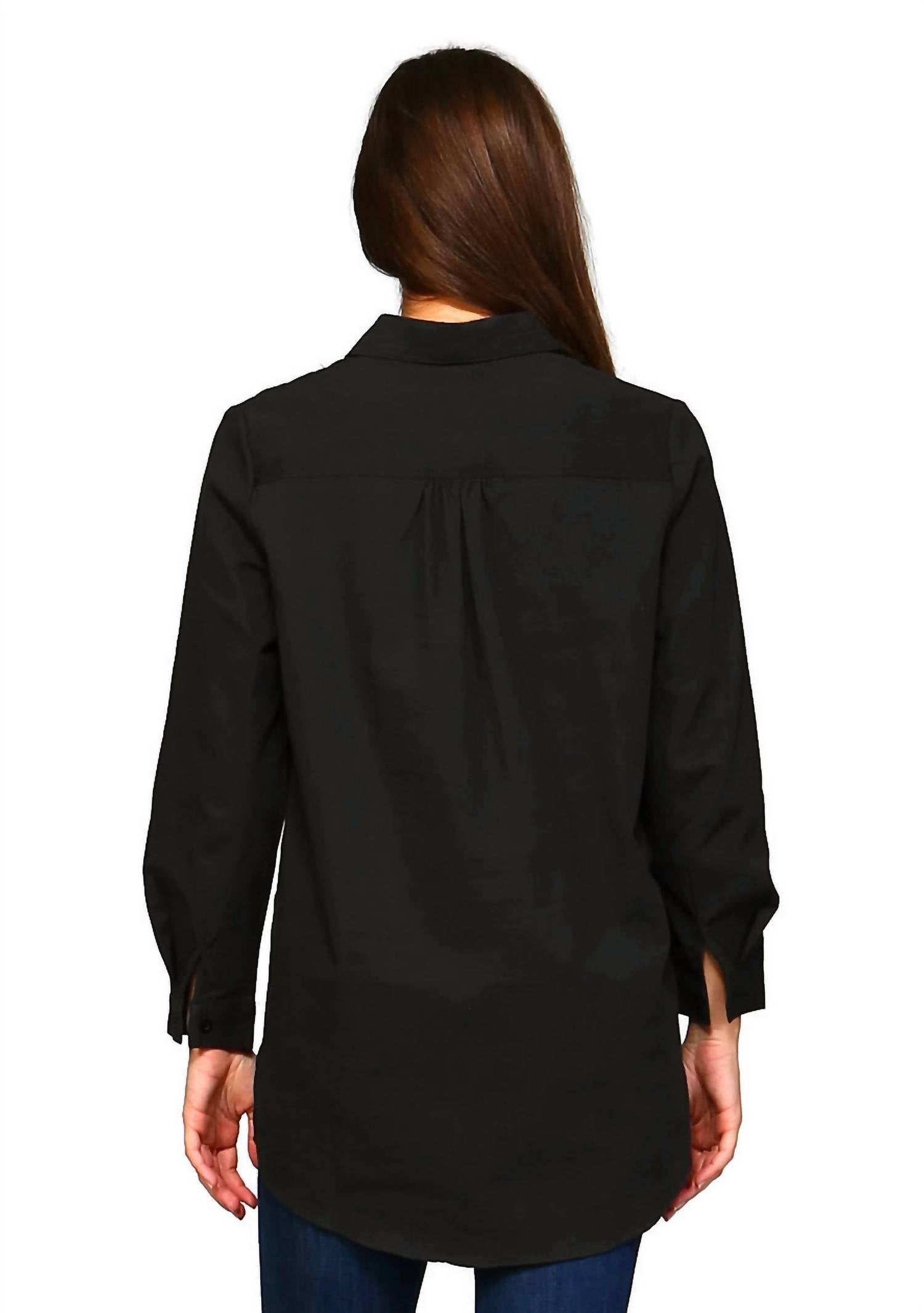 Velzera - Floral Embroidered Shirt - Plus