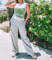 Emory Park - Drawstring Wide Leg Cargo Pants