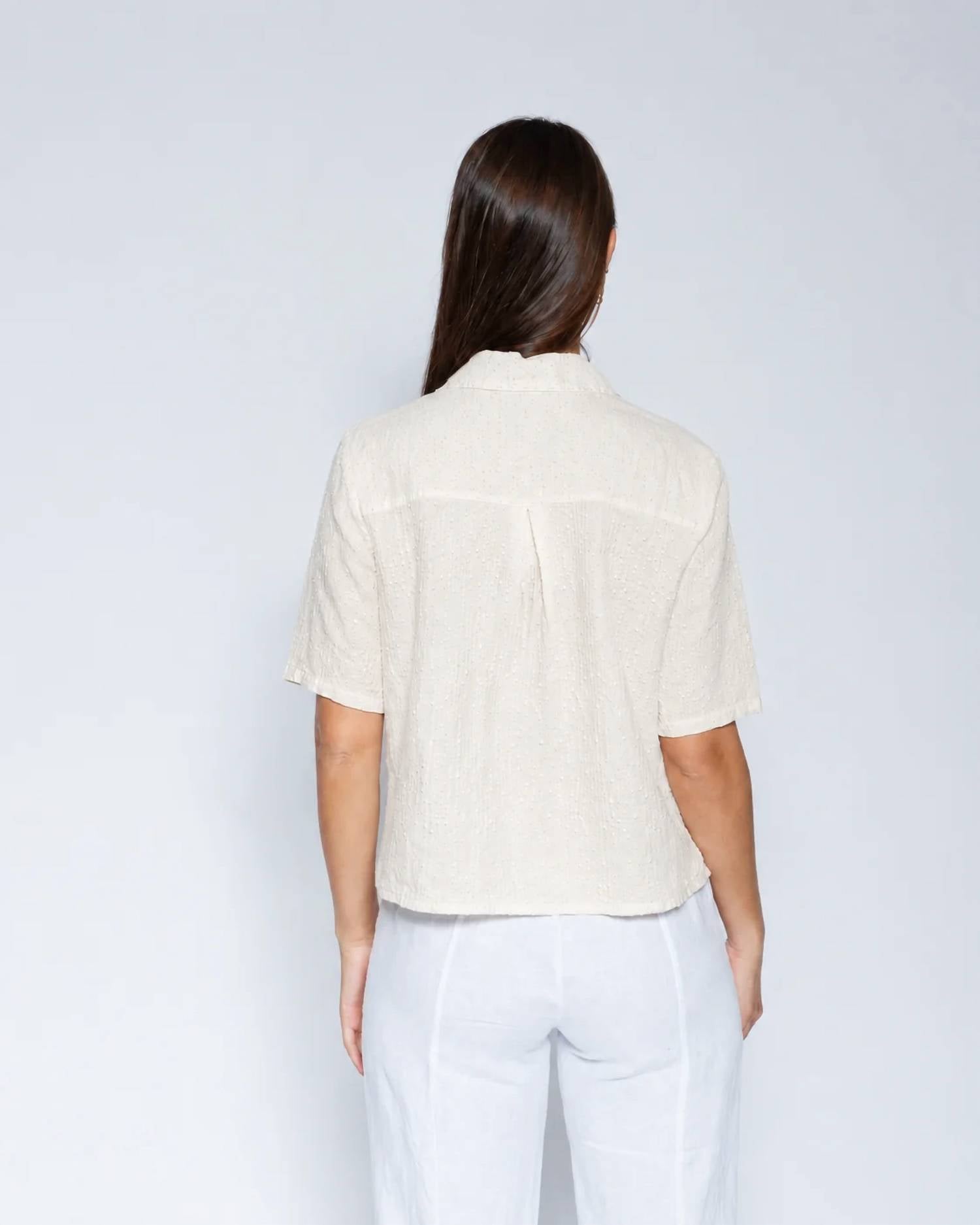 Blueberry - Cropped Camp Shirt