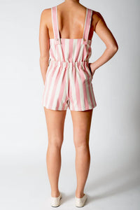 Miguelina - Franca Striped Cotton Romper