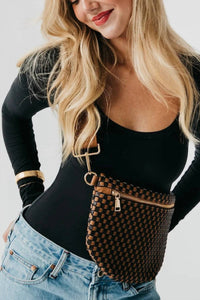 Pretty Simple - Westyln Woven Checkered Bum Bag