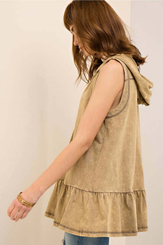 Entro - Washed Hooded Top