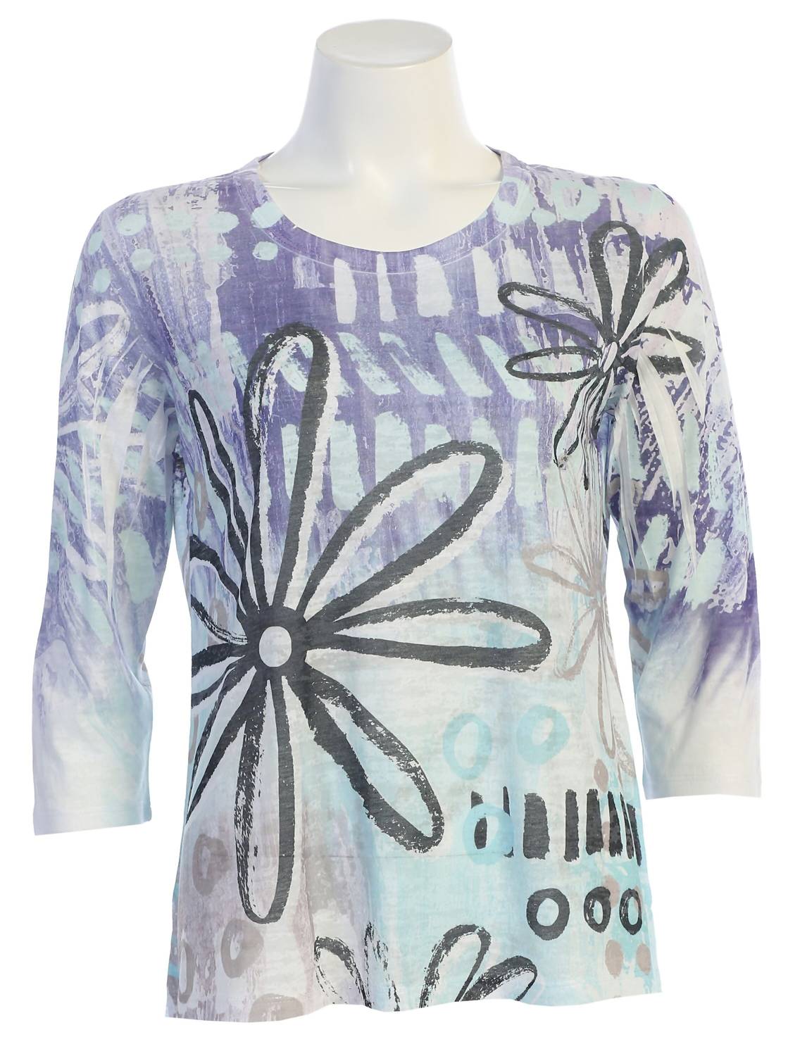 Jess & Jane - Delilah Burnout High Low Top