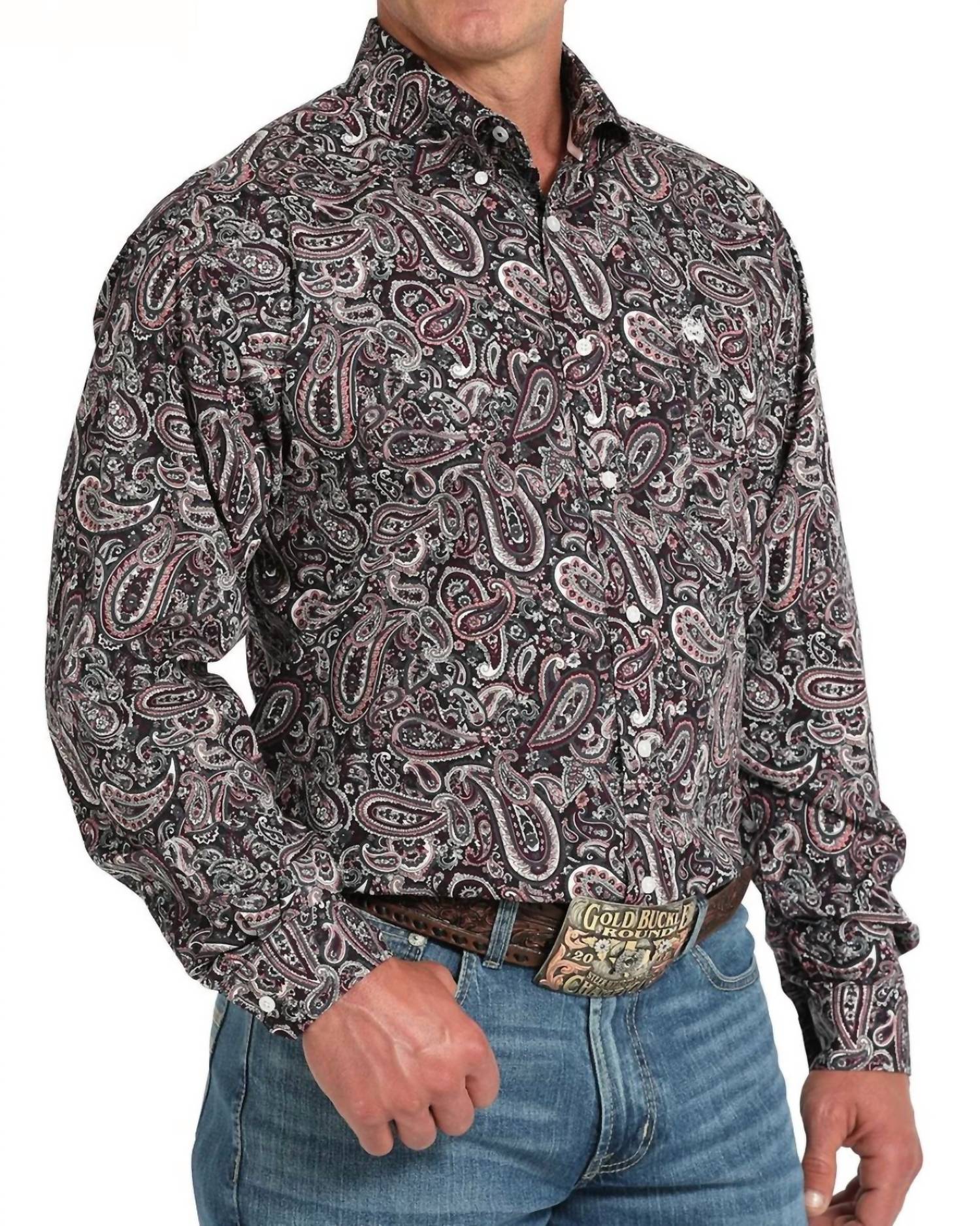 Cinch - Paisley Print Classic Button Down Shirt