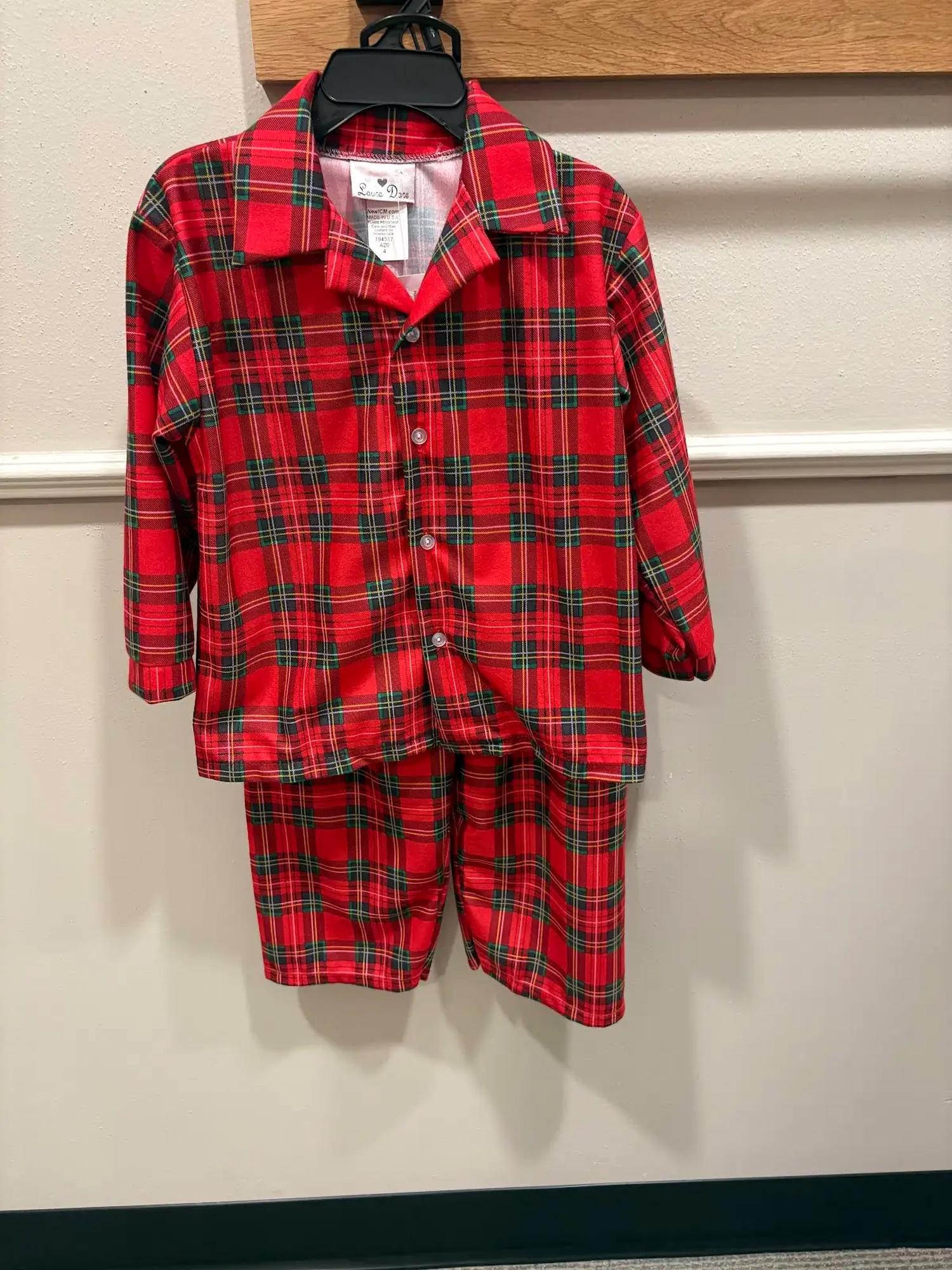New Icm - Girls Holiday Tailor Button-up Pajama Set