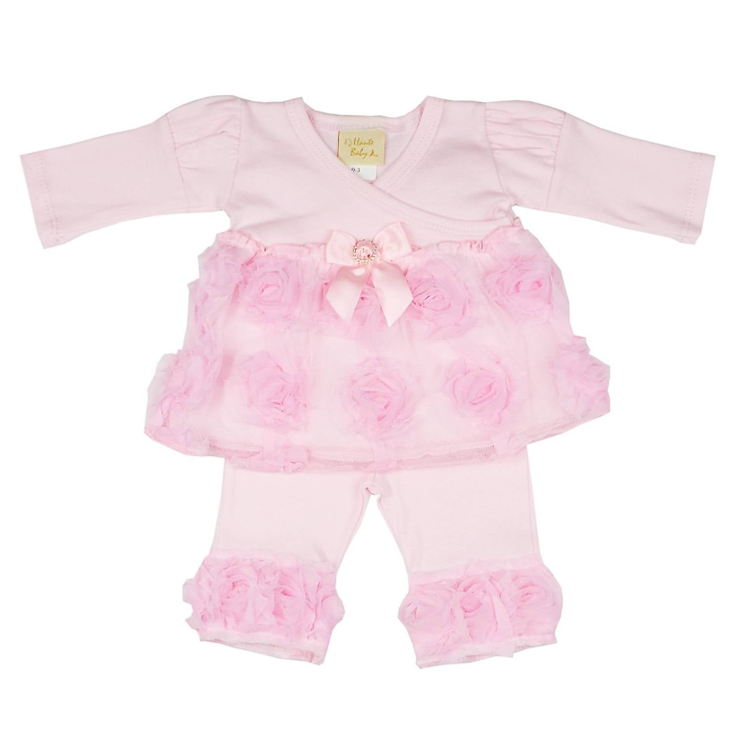 Haute Baby - Baby Girls Emma Rose 2 Pc. Legging Set