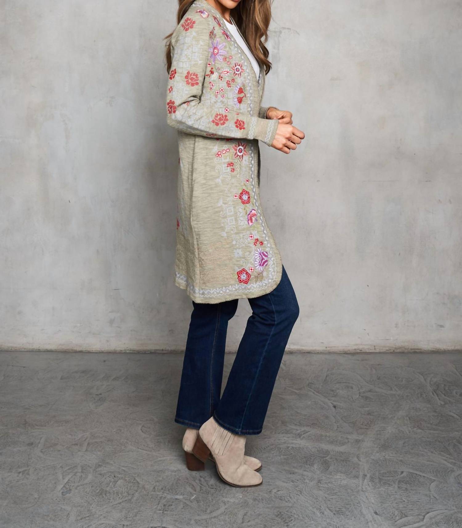 Paparazzi - Embroidered Double Face Knit Jacket