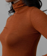 SSKEIN Turtle Neck Pullover in rust - women's sweater - view 4