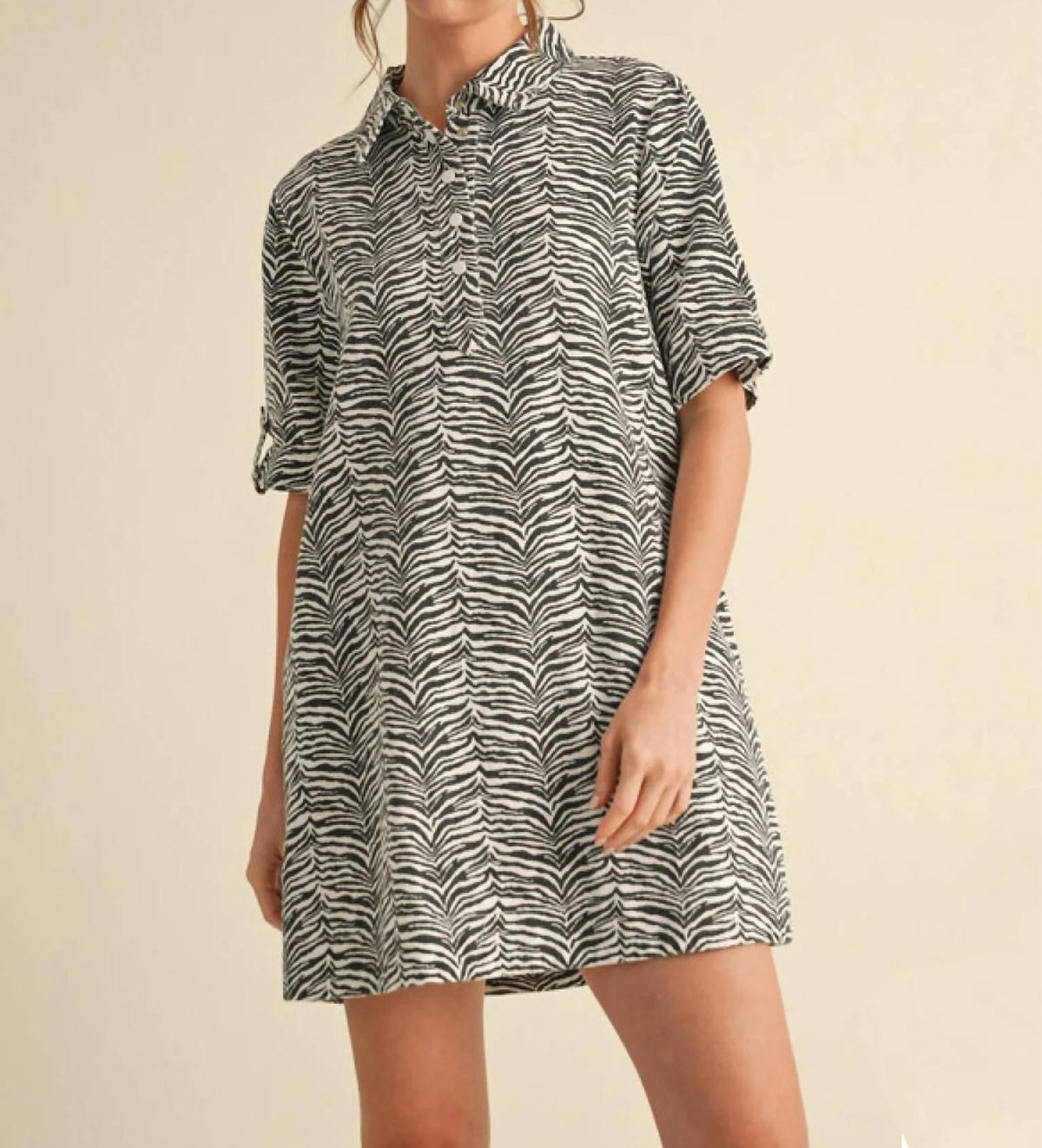 Jodifl - Zebra Print Shirt Dress