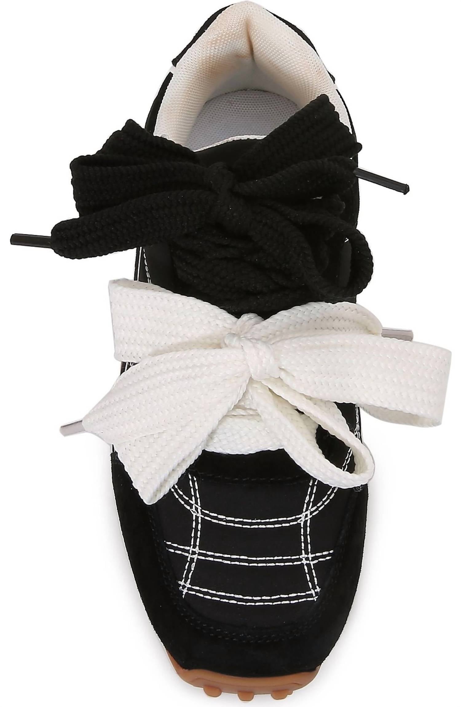Berness - Women's Double Ribbon Lace Up Sneaker Shoe