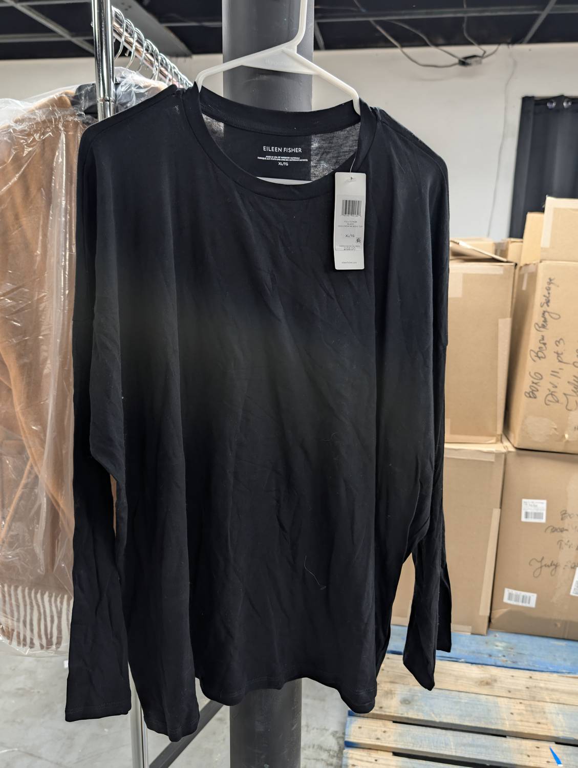 Eileen Fisher - WOMEN'S HIGH CREW NECK BOXY TOP