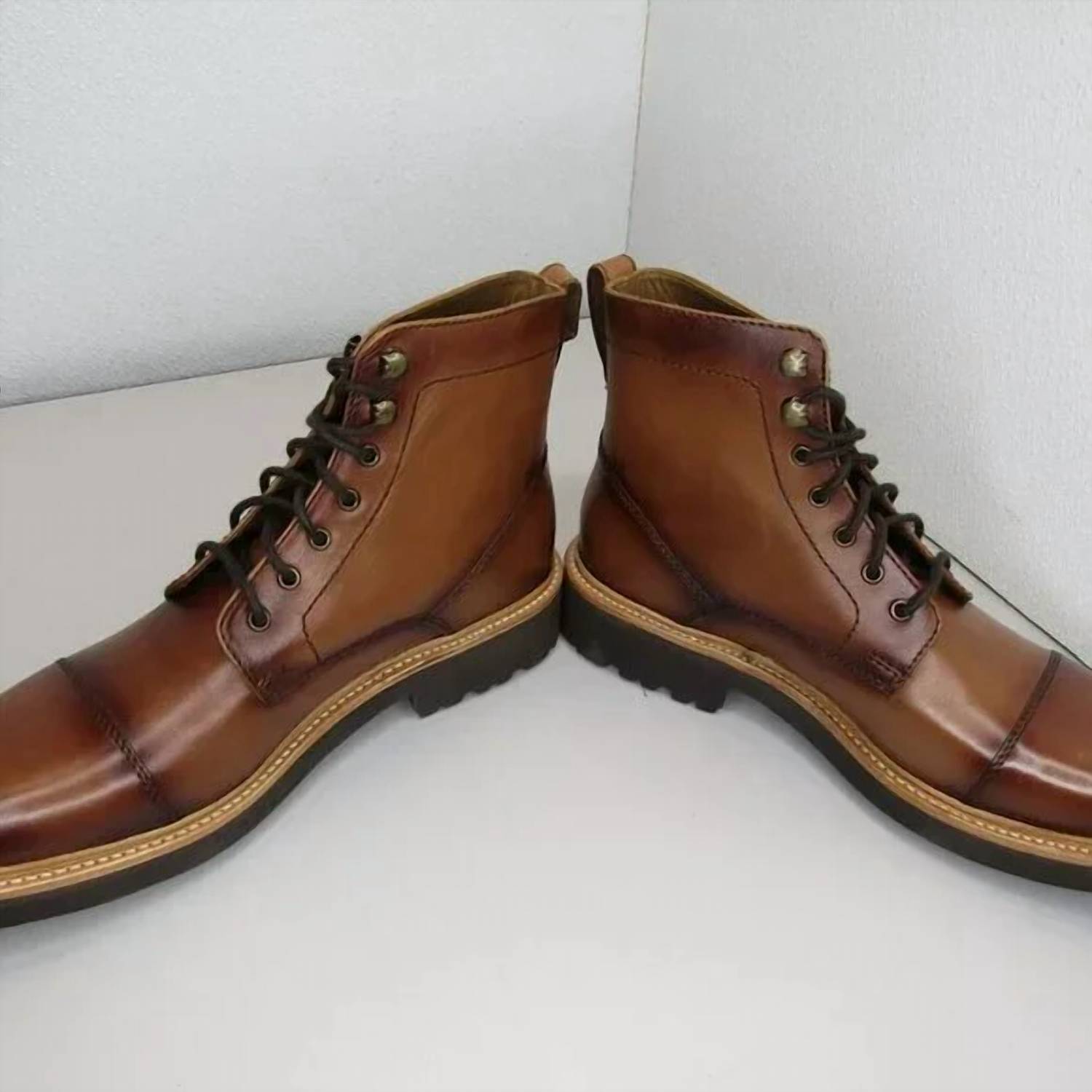 Florsheim Men's Shoe Co Whitmore Cap Toe Ankle Dress Boots in brown - men's boots - alternate view