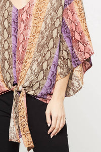 Promesa - Snake Skin Kimono Blouse