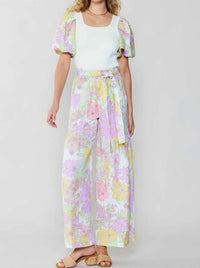 Current Air - Paige Puff Floral Printed Sleeve Top