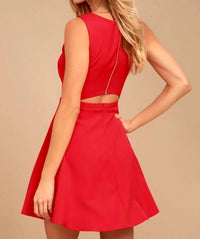 Lulus - Women's Just Us Cut Out Skater Dress