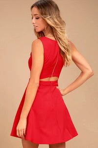 Lulus - Women's Just Us Cut Out Skater Dress