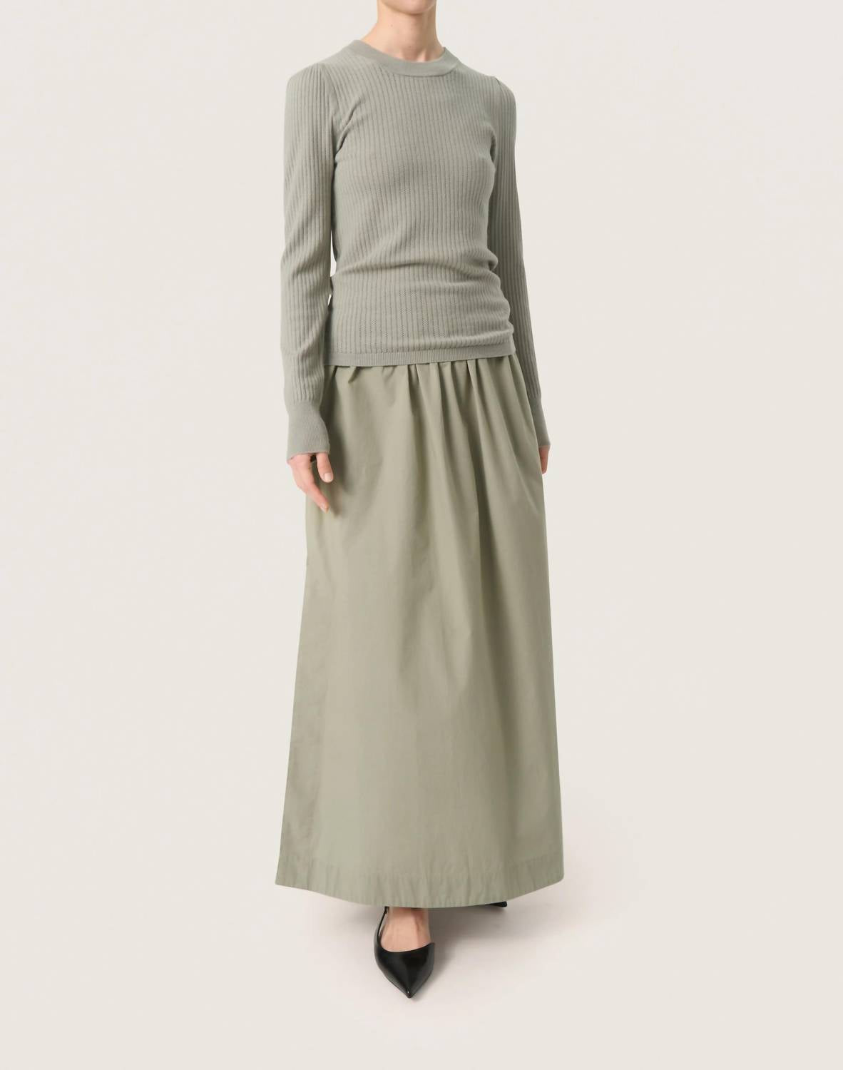 Soaked In Luxury - Spina Slim Fit Crew Neck Pullover Sweater