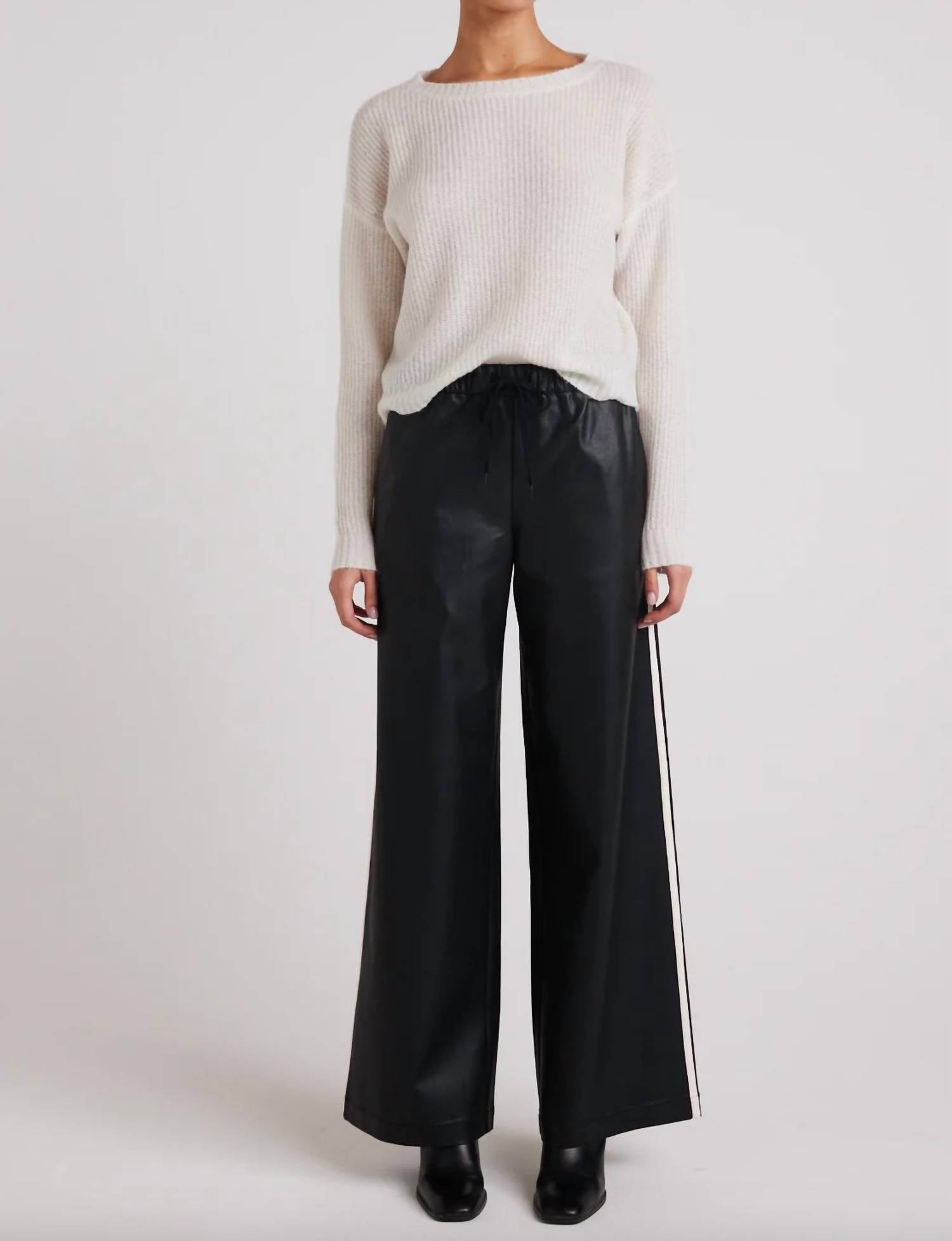 Bella Dahl - Coated Faux Leather Wide Leg Pant