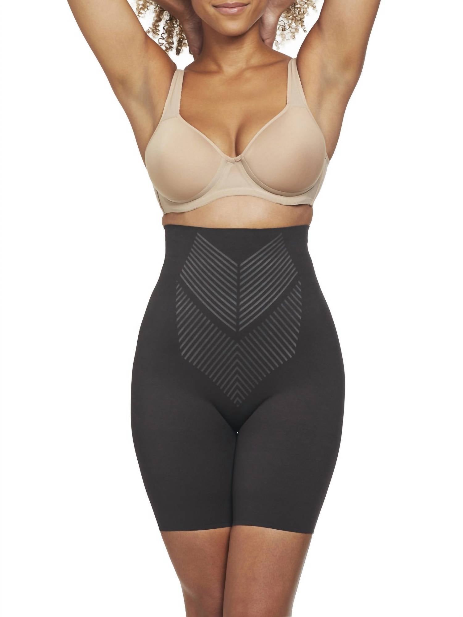 TC Fine Intimates Iconic Core High-waist Booty Lift Thigh Slimmer in black - women's shorts