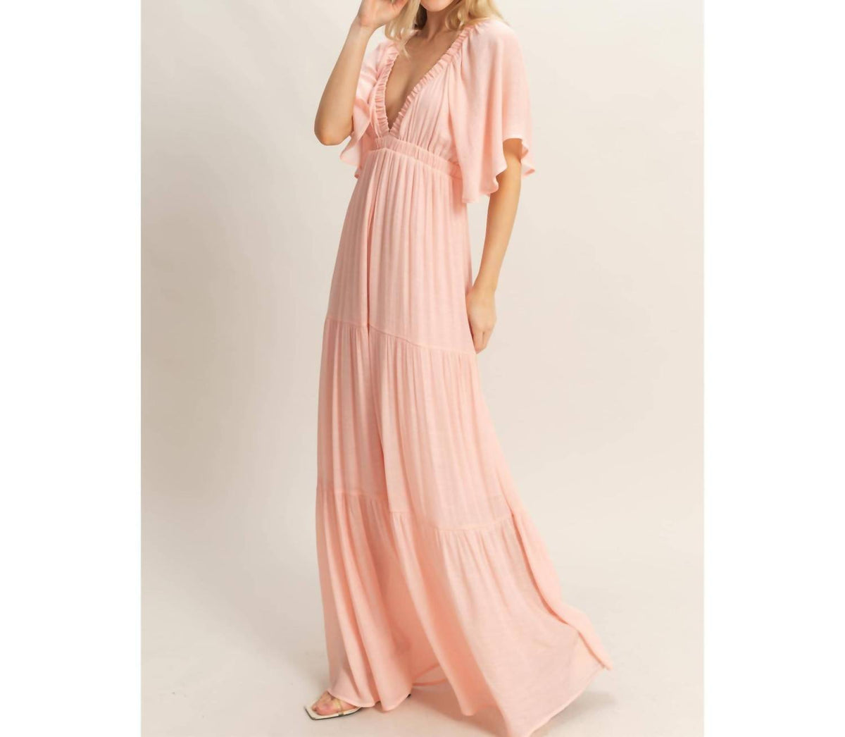 Hyfve - Flutter Sleeve Maxi Dress