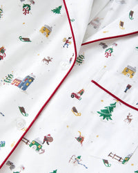 Petite Plume - Women's Twill Pajamas in Holiday Town