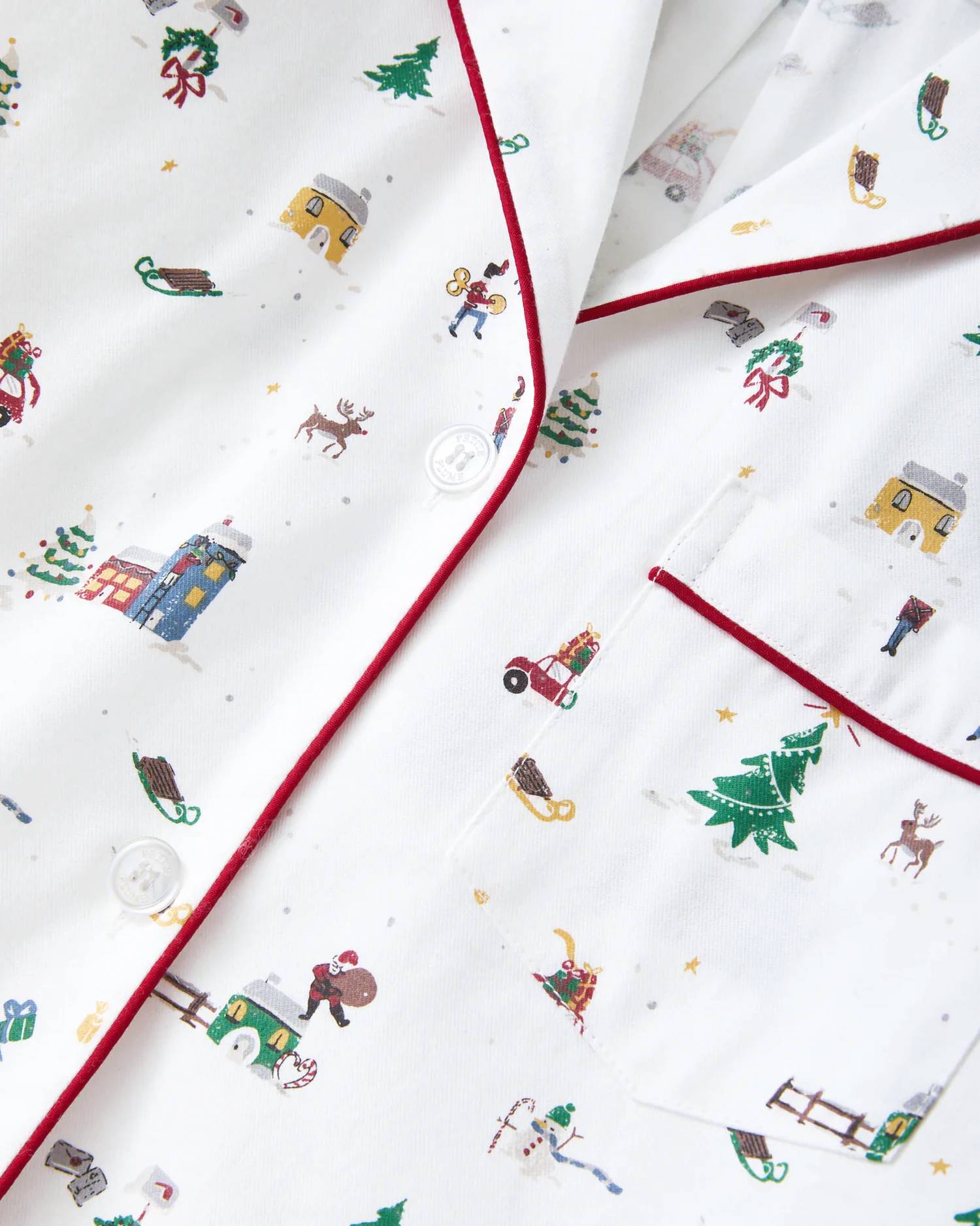 Petite Plume - Women's Twill Pajamas in Holiday Town