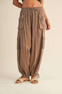 Mustard Seed - Women's Savannah Striped Cargo Pants
