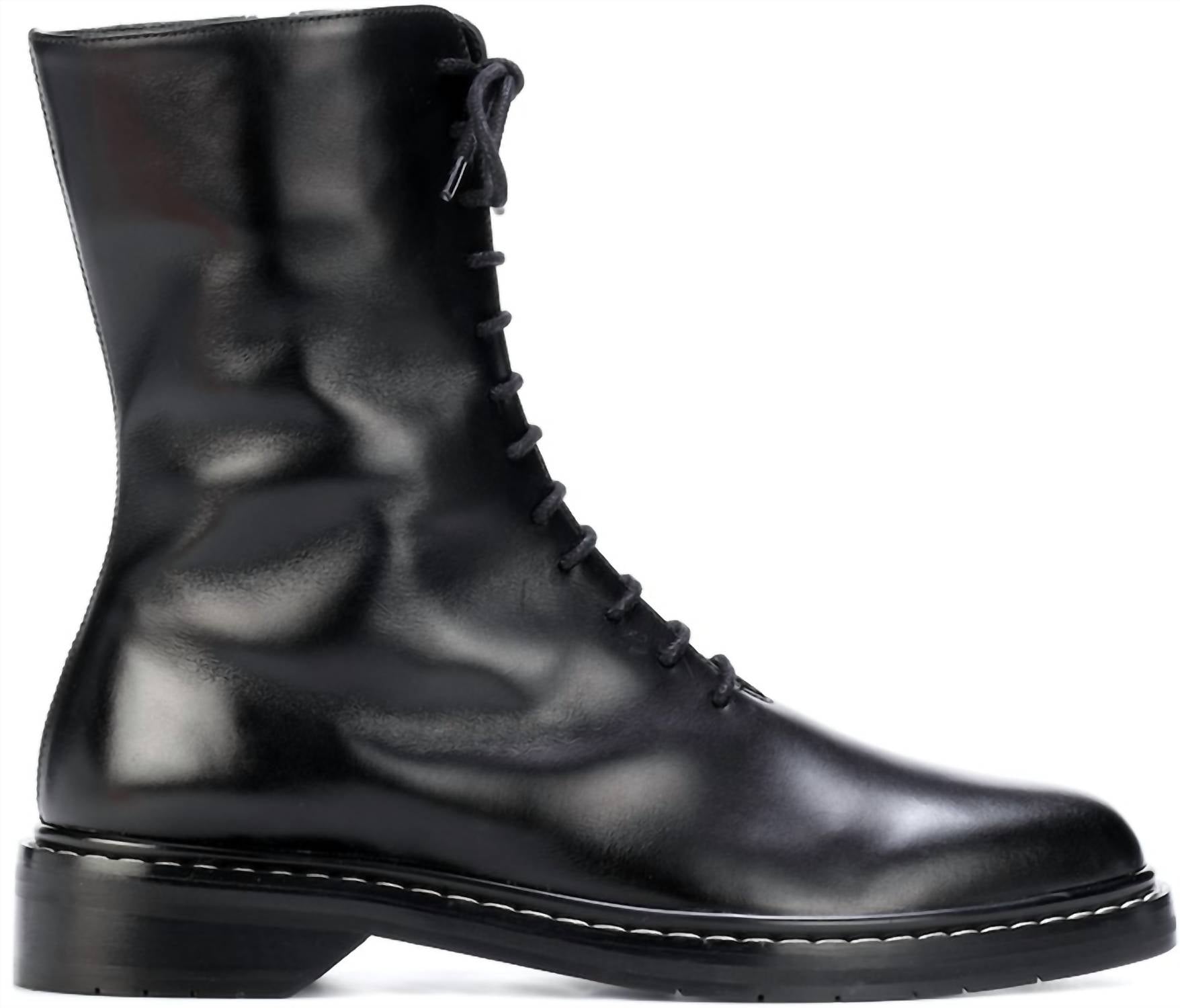 The Row - Women's Fara Leather Combat Boots