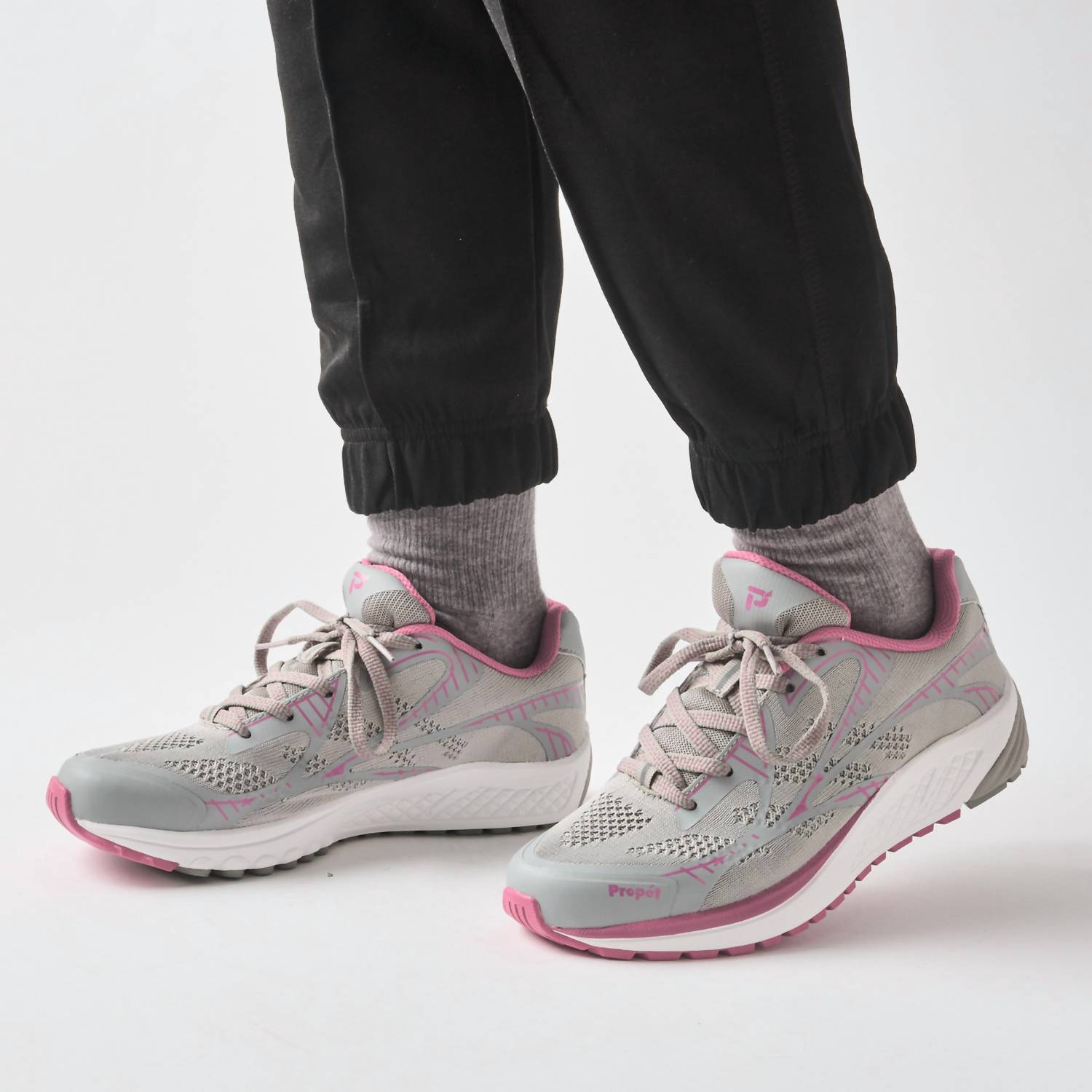 PROPET Women's One Lt Sneaker in grey berry - women's shoe - view 4