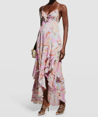 MILLY Edra Summer Paisley Dress in pink multi - women's dress